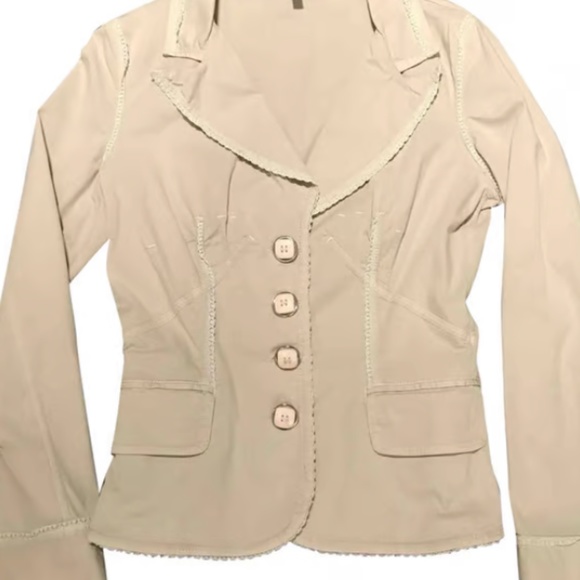 Women's Cream Blazer - Picture 3 of 17